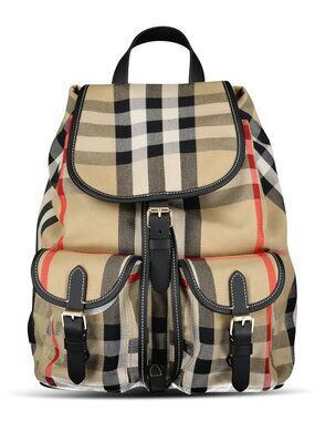 Burberry Enfield Check Canvas Backpack Archive Beige IP Check 8109273